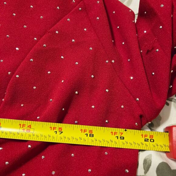 Valentine Fashion LA Red rhinestone embellished Jacket & mini Skirt Blingy - Picture 11 of 14